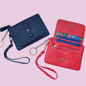 Personalisierte Leder Geldbörse: Schlüsselanhänger Kartenhalter & Armband (Monogramm verfügbar) Bild 11