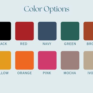 Color options for the cardholder with keychain zipper purse - Black, Red, Navy, Green, Brown, Yellow, Orange, Pink, Mocha and Ivory.