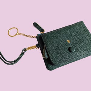 Personalisierte Leder Geldbörse: Schlüsselanhänger Kartenhalter & Armband (Monogramm verfügbar) Bild 8