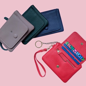 Personalisierte Leder Geldbörse: Schlüsselanhänger Kartenhalter & Armband (Monogramm verfügbar) Bild 5