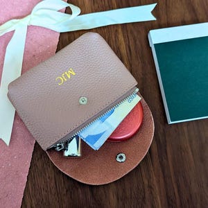 Porte-monnaie en cuir véritable, porte-monnaie personnalisé, portefeuille minimaliste, porte-monnaie pour hommes, petit portefeuille pour femme, petite pochette en cuir, porte-monnaie en cuir