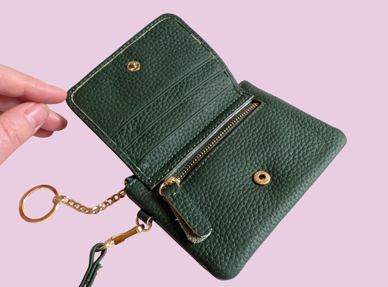 Personalisierte Leder Geldbörse: Schlüsselanhänger Kartenhalter & Armband (Monogramm verfügbar) Bild 9