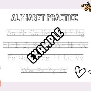Floral - Printable Alphabet Practice - Tracing, Preschool Alphabet Practice, I Can Write My Alphabet  Practice Sheet, Home Learning