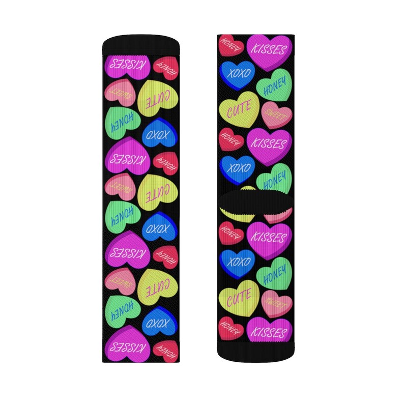 gifts for him valentines day or galentines day gift Conversation hearts socks