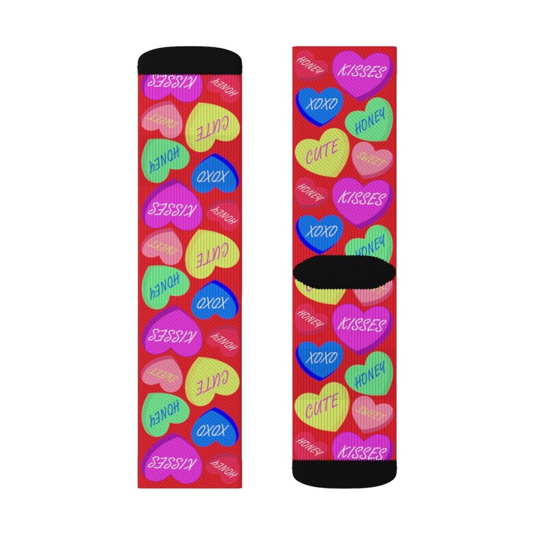 gifts for him valentines day or galentines day gift Conversation hearts socks