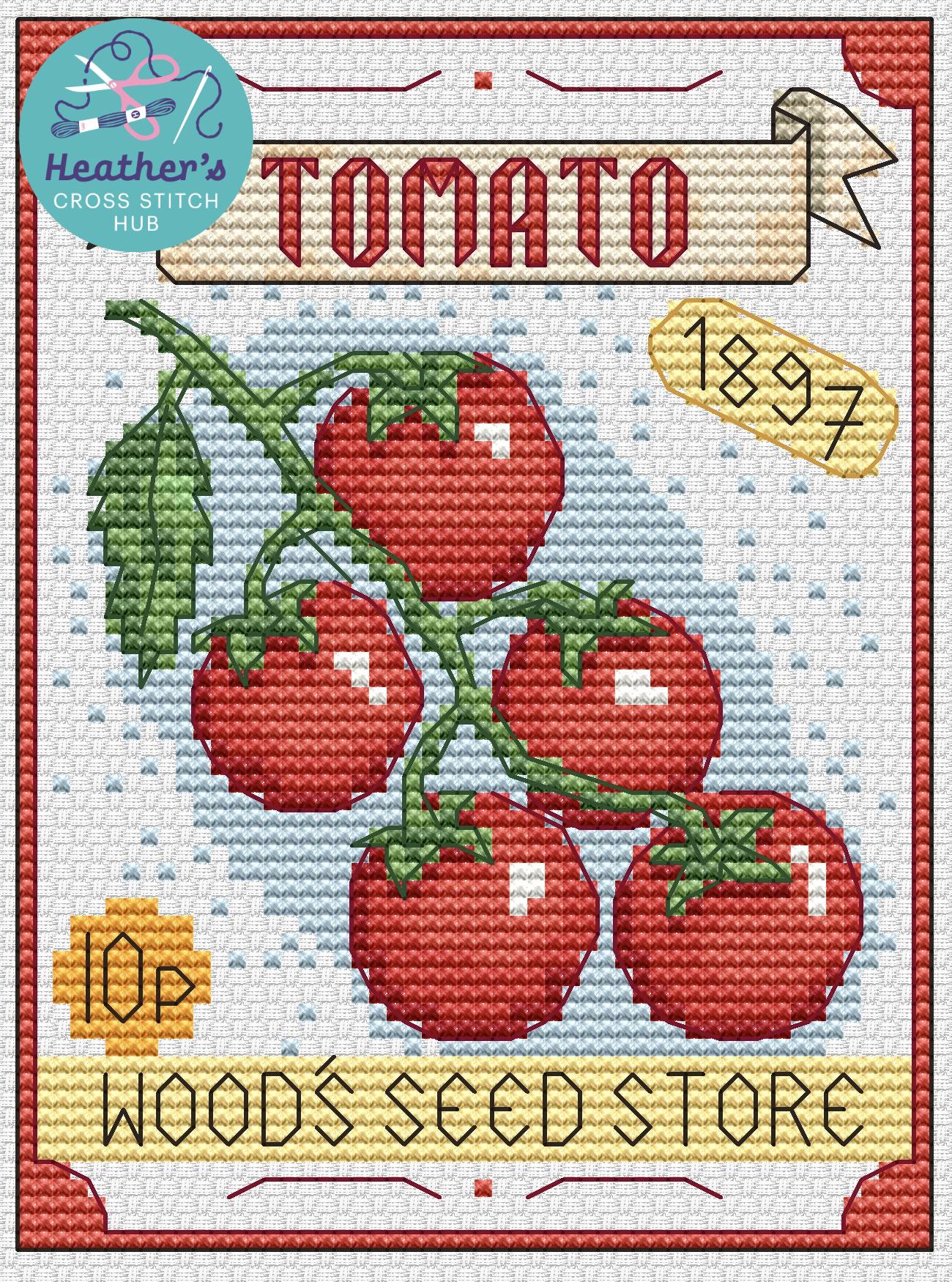Stitch Packet Vegetable Seed Packet Cross Stitch Pattern PDF, Vintage Veg Design ...