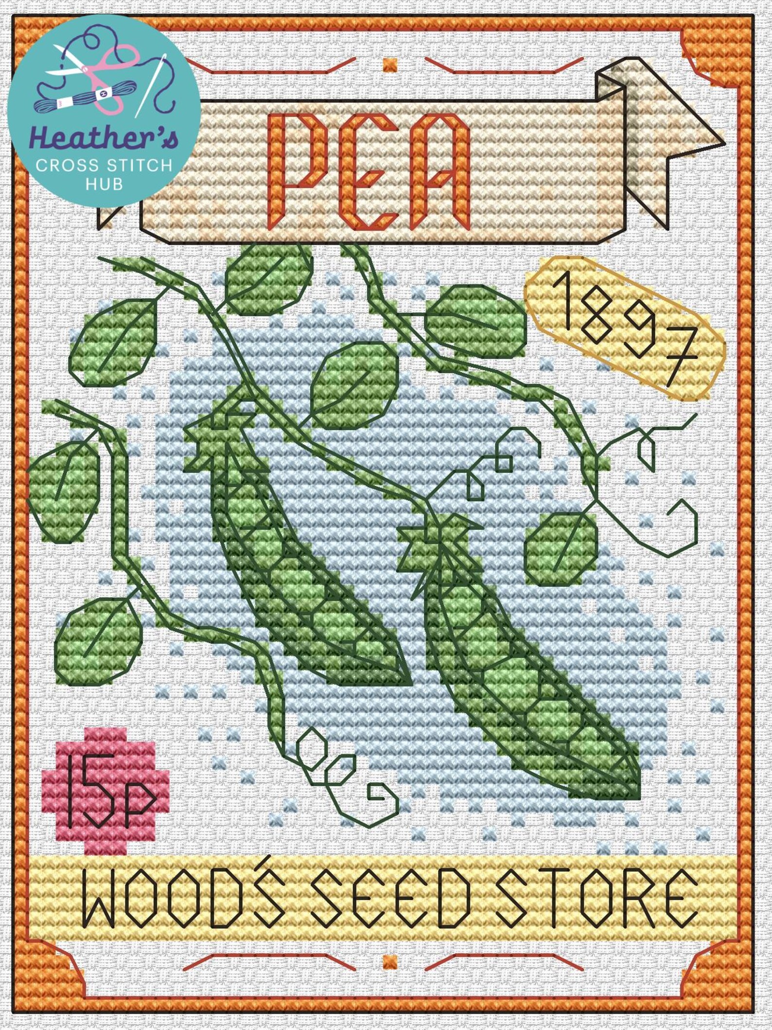 Stitch Packet Vegetable Seed Packet Cross Stitch Pattern PDF, Vintage Veg Design ...
