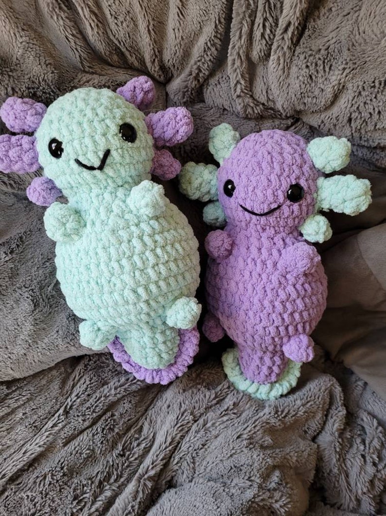 Crochet Chunky Axolotl Custom Colors - Etsy