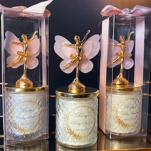 Quinceanera Party Favors | Sweet 16 Party | Thank You Favors | Cute Gold Ballerina favors for Baby Girl | Pink Butterfly, Masquerade