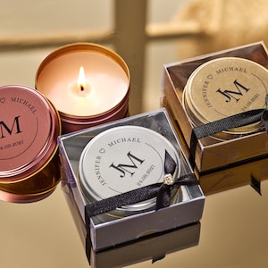 Wedding Favors for Guests • Tin Candle Favors • Wedding Favors Personalized • Candles Favors in Bulk • Baptism Favors • Thank You Favor