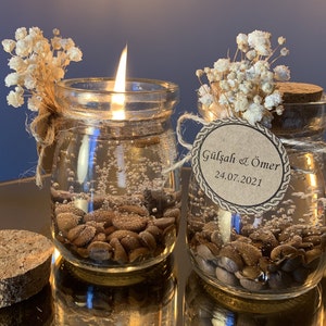 Scented Roasted Coffee Bean Gel Candle Candle Favors, Wedding Favors, Party Decor, Personalized Wedding Boho Favors, Lovely Thank You Candle