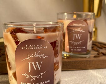 Iced Coffee Scented Candle – Personalized Wedding Favor