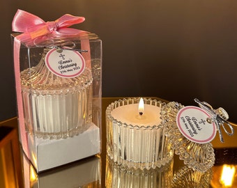 Pink Wedding Favors for Guests • Personalized Candle Favors • Baby Shower Favors • Birthday Candle Favors • Baptism Favors • Thank you Gift