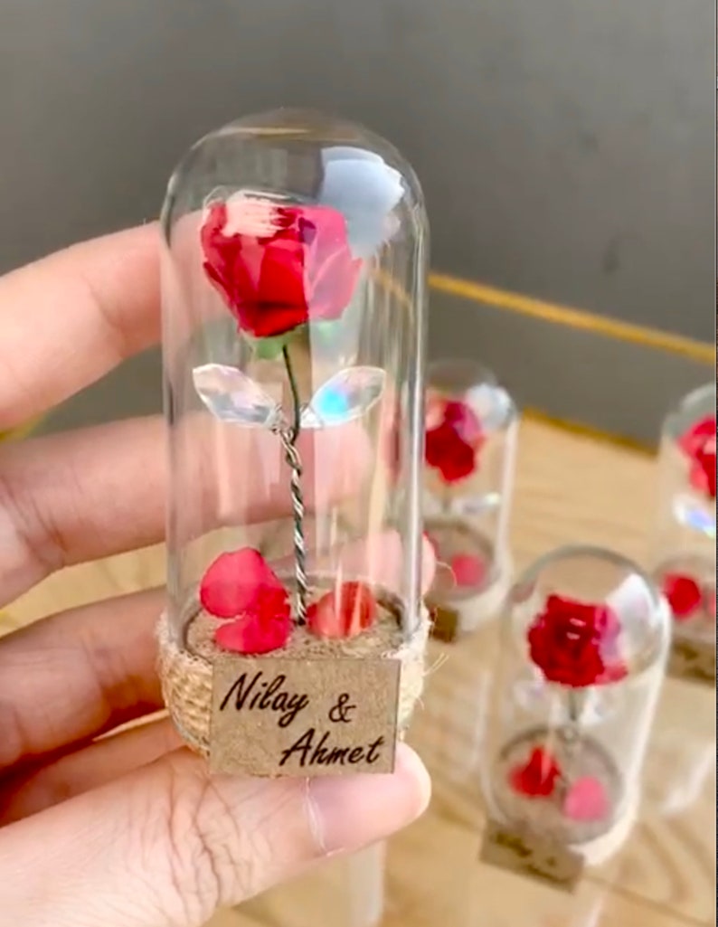 Red Rose Funeral Favors for Guests Etsy