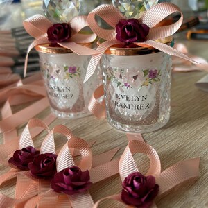 Glass Candle Favor • Personalized Wedding Candle Favors • Candle Favors ...