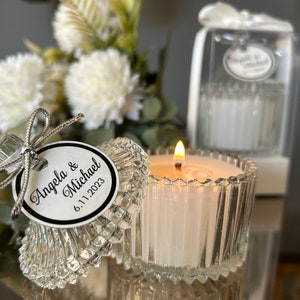 Elegant Wedding Favors, Personalised Luxury Wedding Candle Favors, Elegant Candle in glass for guests, Wedding Favor for Guest in Bulk image 7