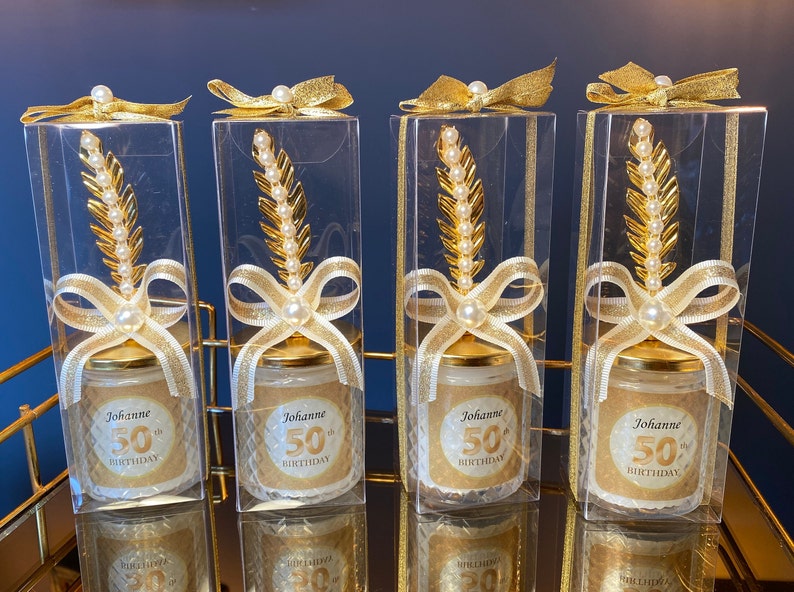 Personalised Luxurious Wedding Party Thank You Candle Favor Etsy