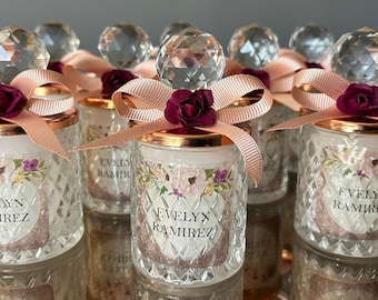Glass Candle Favor • Personalized Wedding Candle Favors • Candle Favors • Wedding Favors for Guests • Baptism Favors • Thank You Favor