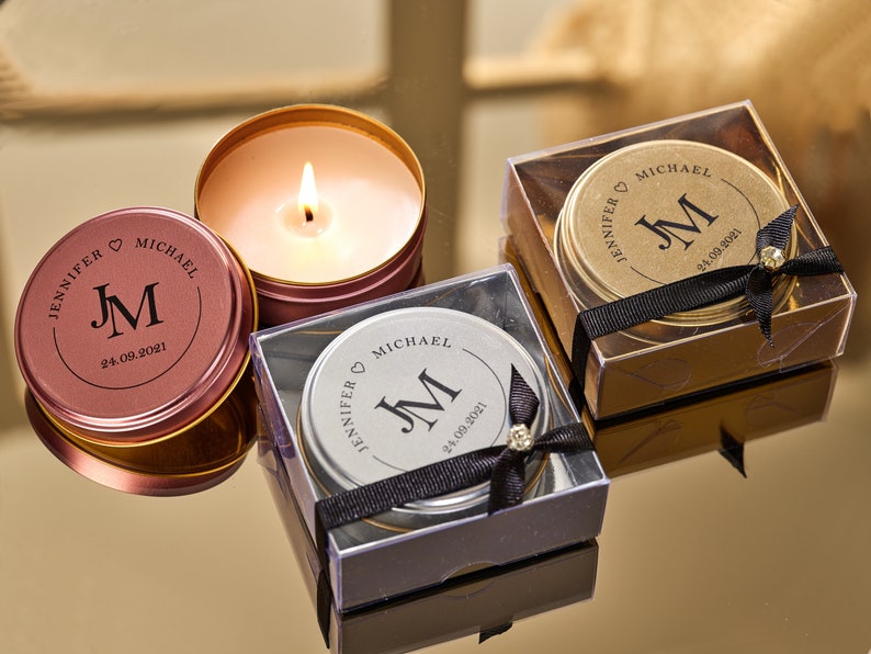 Wedding Favors for Guests • Tin Candle Favors • Wedding Favors ...