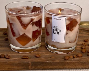 Iced Coffee Latte Candle – Realistic Coffee Scented Soy Wax Candle