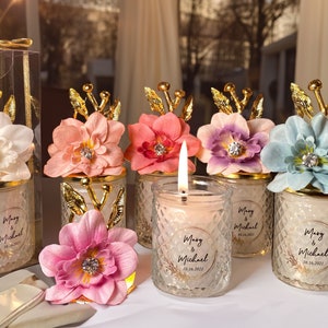 Kundenspezifische Gastgeschenke, personalisierte Gastgeschenke, Babypartybevorzugungen, Taufe-Gefälligkeiten, danke, Gastgeschenke, Quinceanera Gastgeschenke