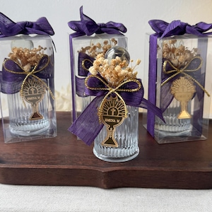 Walter Ribbon Personalized Baptism Favor Bottle: Holy Walter, Cross Tag & Ribbon - Etsy