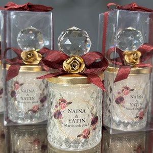Glass Candle Favor • Personalized Wedding Candle Favors • Candle Favors ...