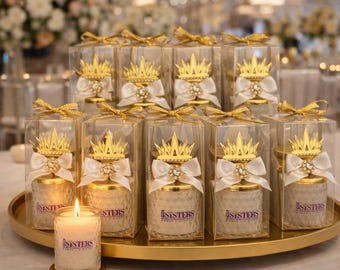 Candela con coperchio in acrilico personalizzato con logo • Regalo di lusso con marchio • Bomboniera per eventi aziendali • Regalo per il ministero ecclesiastico • Ordine all'ingrosso per organizzazioni