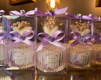 PERSONALIZED BULK WEDDING Favors for Guests . Luxury Baby Shower Favors . Thank You Candle Favors . Lavender Concept Wedding Gift Ideas