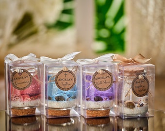 Vela de gel con forma de concha marina personalizada / Vela de gel azul bebé, morada y rosa / Velas para bodas en la playa / Regalos para despedidas de soltera