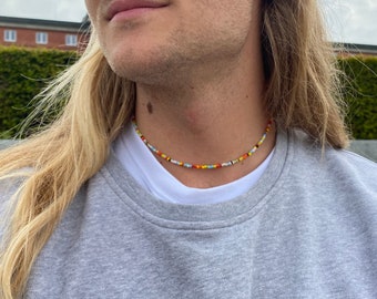 Dünne Perlenkette Bunt, Bunte Perlenkette, Choker