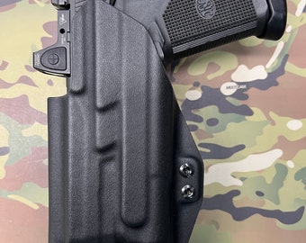 R&R Holsters FN IWB Tactical Hybrid Holster – Passt Für Streamlight TLR-1 – Mattschwarz, Made In USA