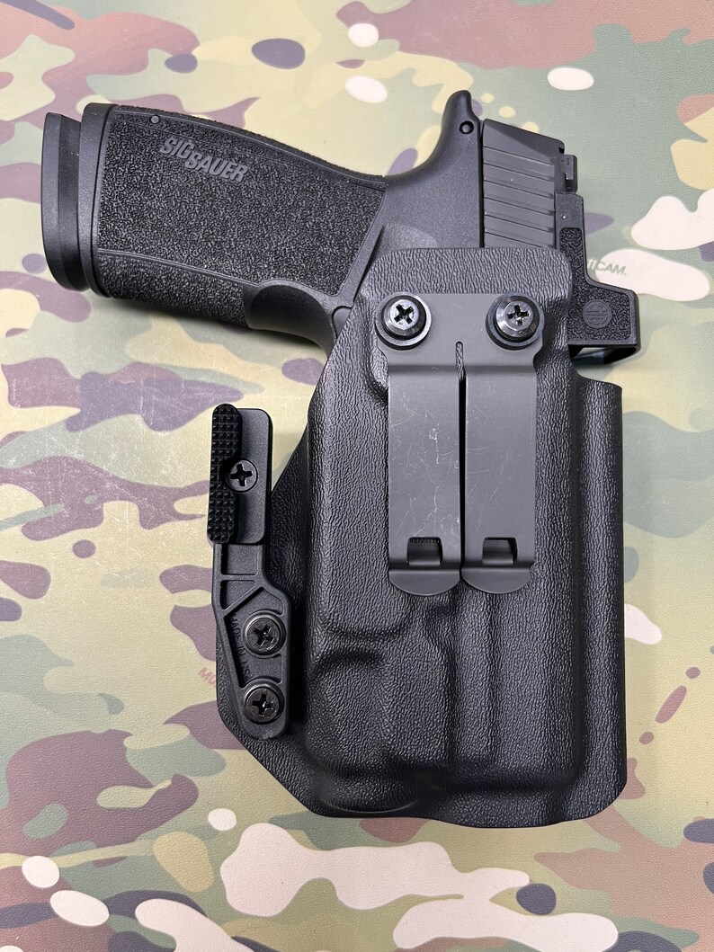 OWB Kydex Holster For Sig P365 X Macro With TLR-7/7A - Right Hand Black Holster