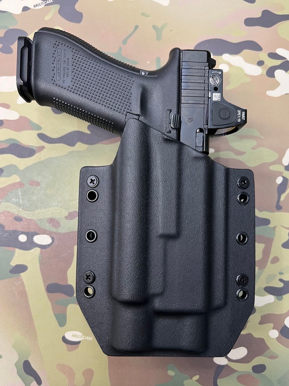 Black Kydex Holster for Glock 17 Olight PL-3R Valkyrie - Etsy 日本