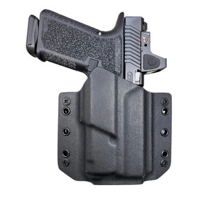 Black Kydex Holster for Glock 19 P80 (Polymer 80) Inforce APLc