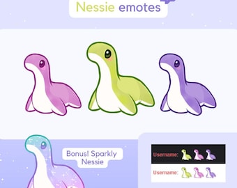 Nessie Apex Legends Emotes: Green, Pink, Purple, Glitter (Digital Download)