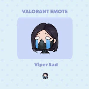 Valorant Viper Sad Crying Tears Cute Funny Kawaii Single Twitch Emote