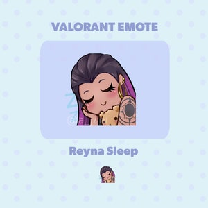 Valorant Reyna Schlafruhe Gebohrt Niedlicher Kawaii Teddybär Single Twitch Emote