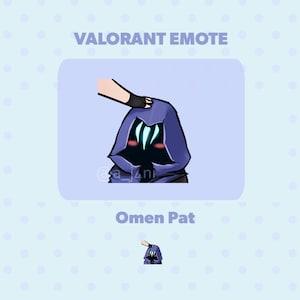 Valorant Omen Pat Cute Kawaii Shy blushing Single Twitch Emote