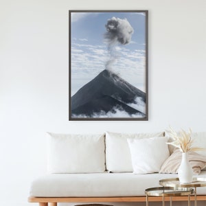 Volcano Print, Erupting Volcano Photography, Volcan De Fuego, Guatemala Print, Central America Printable Wall Art