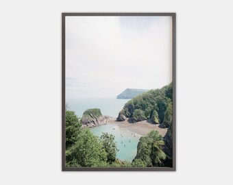 Beach Print Download, Pastel Beach Photography Wall Art, Tropical Ocean Print, Minimalist Beach Art