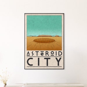 ASTEROID CITY POSTER - Retro Travel Poster, Wes Anderson Print, Cityscape Wall Art, City Wall Art, Digital Wall Art, Home Decor Wall Art