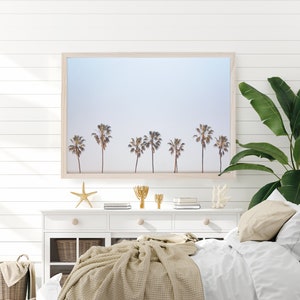 Fotografía de palmera, Arte descargable, Arte mínimo de pared de palmera, Impresión de Palm Beach, Decoración costera, Fotografía imprimible