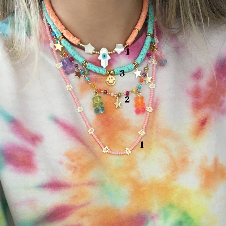 Necklaces Teddy bears Necklaces Gold plated Polimer Necklaces Charm Necklace Hamsa Necklaces