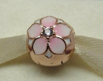 New Blooming Dahlia Clip CharmS925 Sterling Silver fully stampedBeads,Charms