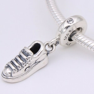 Pandora, Bracelet Charms, Beads, Clips, Dangles / New / s925 Sterling Silver SNEAKER SHOE Dangle CHARM / Threaded / Stamp