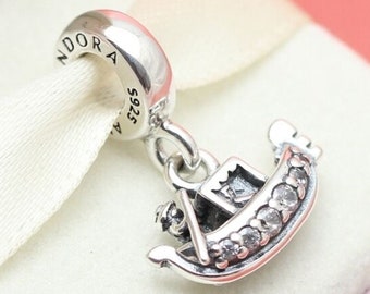 Pandora, Bracelet charms, Beads, Clips, Dangles, / New / s925 Sterling Silver GONDOLA VENICE ITALY Dangle Charm / Threaded / Stamped