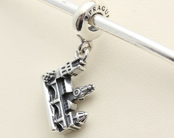 Pandora, Bracelet Charms, Beads, Clips, Dangles, / New / s925 Sterling Silver Charles Bridge (Prague) Dangle Charm / Threaded / Stamp