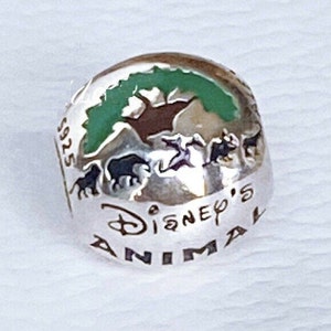 Pandora, Bracelet Charms, Clips, Beads, Murano, / New / s925 Sterling Silver Disney Animal Kingdom Tree of Life Green Enamel / Stamped