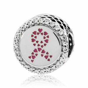 Charm for Pandora Pink Ribbon Charm, Breast Cancer Charm, Breast cancer  awareness Charms, for Charm bracelets